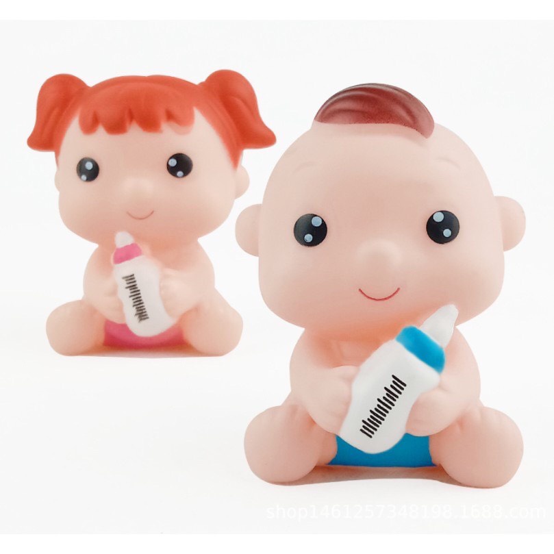 Sét trang trí sinh nhật cho bé - Cặp đôi em bé bình sữa mới