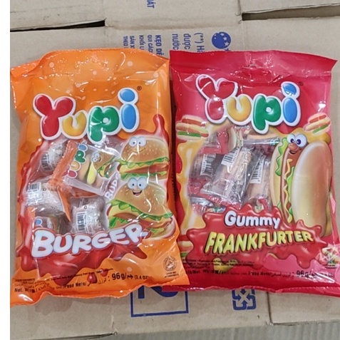 Kẹo dẻo Burger Yupi gói 84g/12 viên
