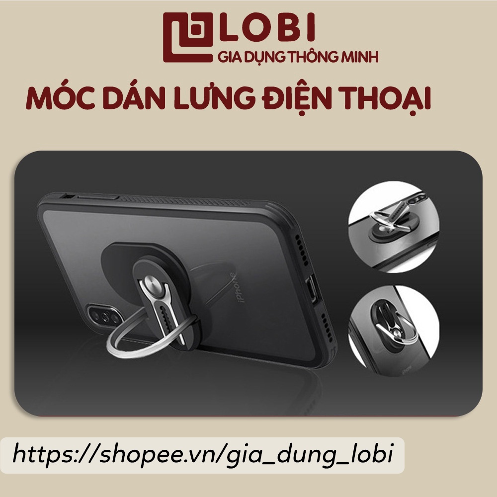 Nhẫn đỡ đeo ngón tay gắn điện thoại xoay 360 Giá đỡ điện thoại để lỗ thông hơi ô tô tiện lợi