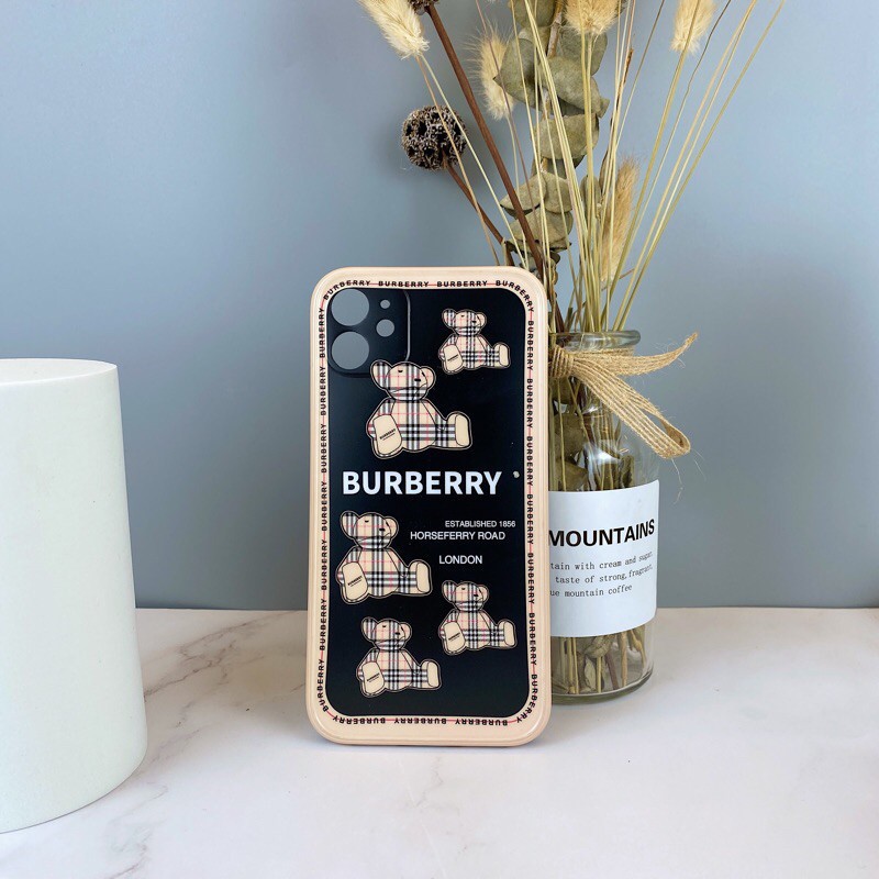 Ốp iphone bbr nhiều gấu viền nâu dành cho Iphone Xs Max/11/11Pro Max/12Pro/12Pro Max