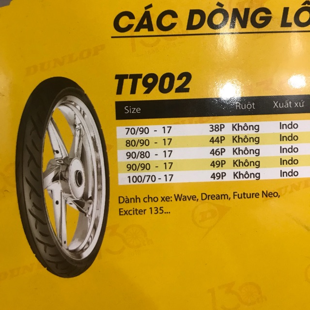 Vỏ Xe Dunlop cho Wave , Future , Exciter 135 , Exciter 150 , Winner !