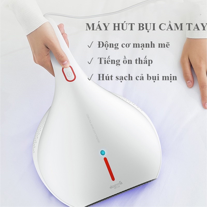 Máy Hút Bụi Diệt Khuẩn UV Gối Đệm Giường Deerma CM800, Lực Hút 13000 Pa Cầm Tay Tiện Lợi