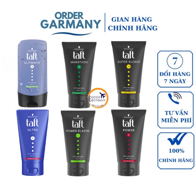 Gel vuốt tóc, Sáp Tạo Kiểu Tóc Taft Schwarzkopf 150ml Đức