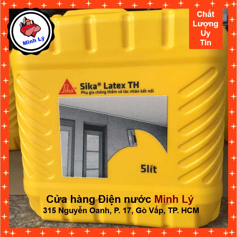 Can 5 Lít Phụ Gia Chống Thấm Sika Latex TH Và Tác Nhân Kết Nối Cho Vữa và Bê Tông Sika