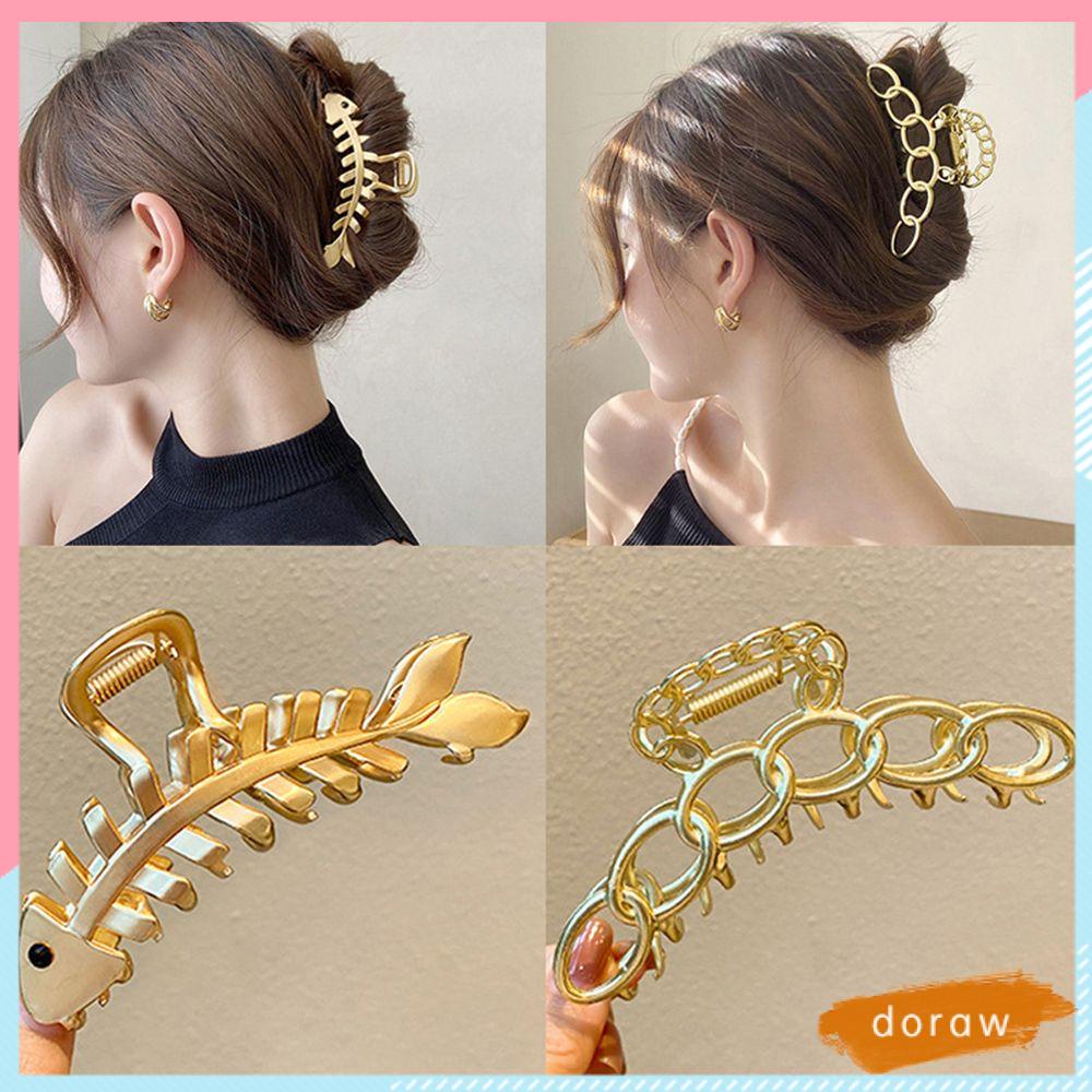 Kẹp tóc càng cua kim loại dày cỡ lớn chống trượt thời trang dành cho nữ