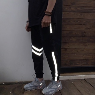 Quần JOGGER 2 SỌC PHẢN QUANG Unisex [Chụp flash mới phản quang]