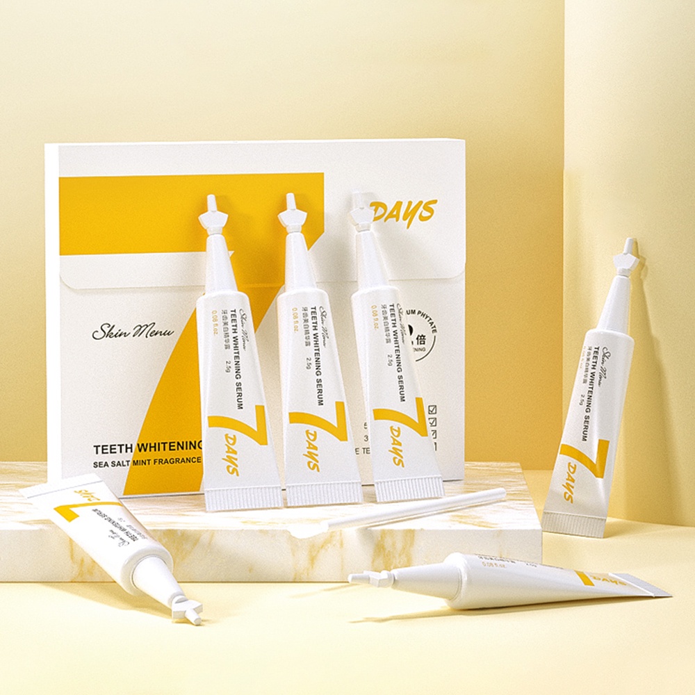 Hộp 7 Ống Serum Làm Trắng Răng Loại Bỏ Vết Bẩn Chăm Sóc Răng Miệng Hailicare