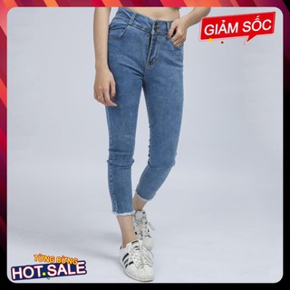 Quần Jean Nữ Quần Xanh Cạp Cao Co Giãn Thời Trang Cao Cấp Giãn QR03. BAHAI_SHOP10 ་ ྇
