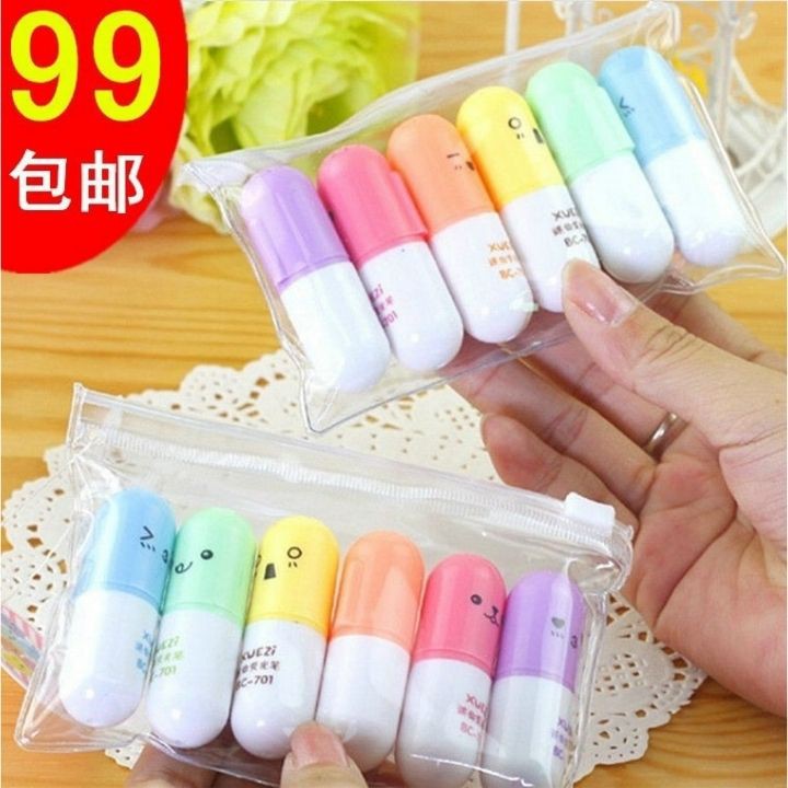 Set 6 Bút Nhớ Dòng Bút Đánh Dấu Bút Highligher Mini Nhiều Mẫu Đẹp Cho Học Sinh Sinh Viên Nhân viên Văn phòng