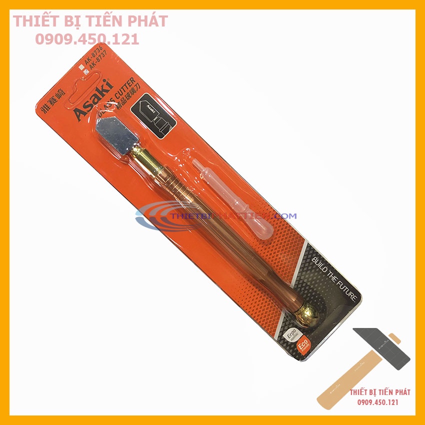 Dao Cắt Kính, Cắt Kiếng Đồng Thau Asaki AK-8737 Hàng Cao Cấp