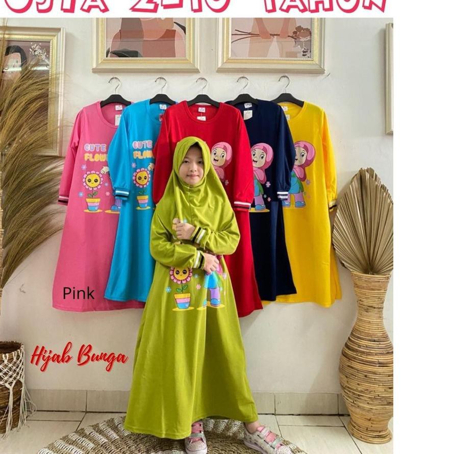 1 Bộ Búp Bê Gamis Dễ Thương Cho Bé Gái 2-10 Tuổi