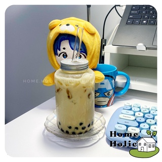 Ống Hút Thuỷ Tinh Borosilicat Trong Suốt Chịu Nhiệt Nhiều Màu 20cm