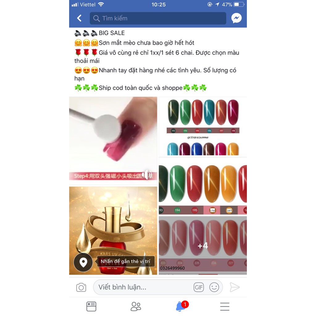 sơn đỏ mắt mèo