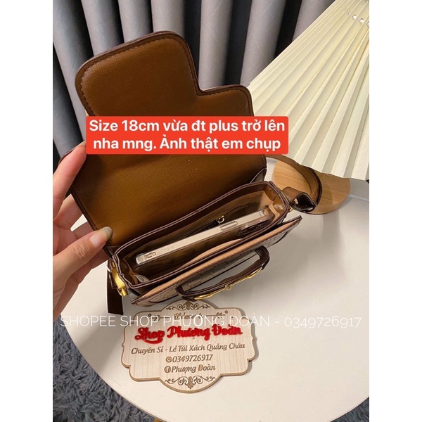 [SIÊU HOT] Túi Hồ Ngọc Hà Viền Nâu size mini 18cm Vỡ box ảnh thật