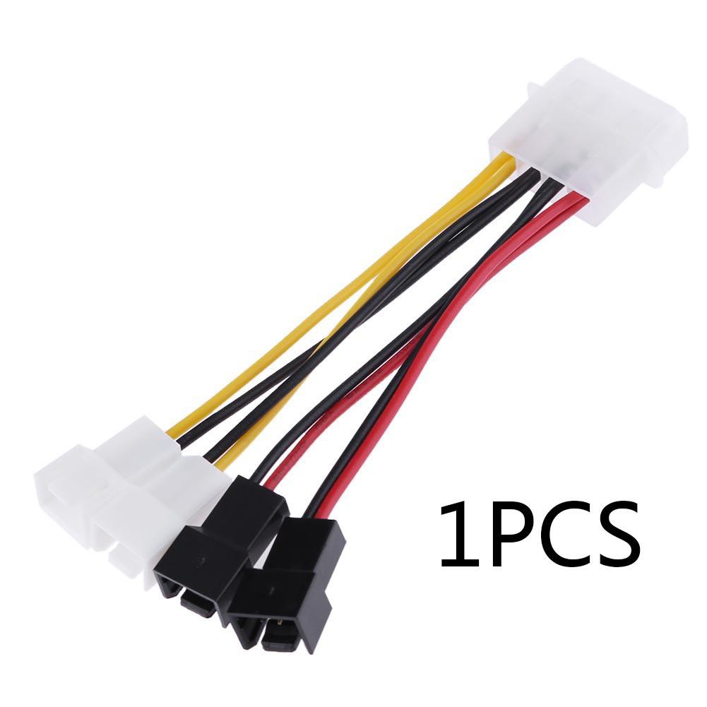 Cáp nối nguồn quạt 4-Pin Molex sang 3-Pin 12v*2 / 5v*2