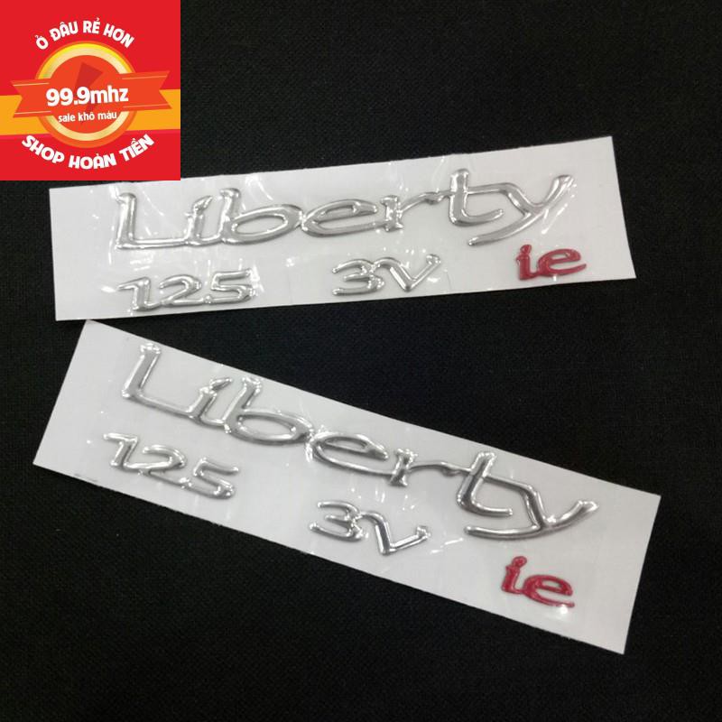 Tem Nỗi Chữ Liberty 125 3V Ie Dán Xe Máy Siêu Chuẩn