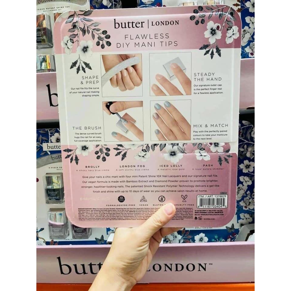SET 4 CHAI BUTTER LONDON  SƠN MÓNG TAY
