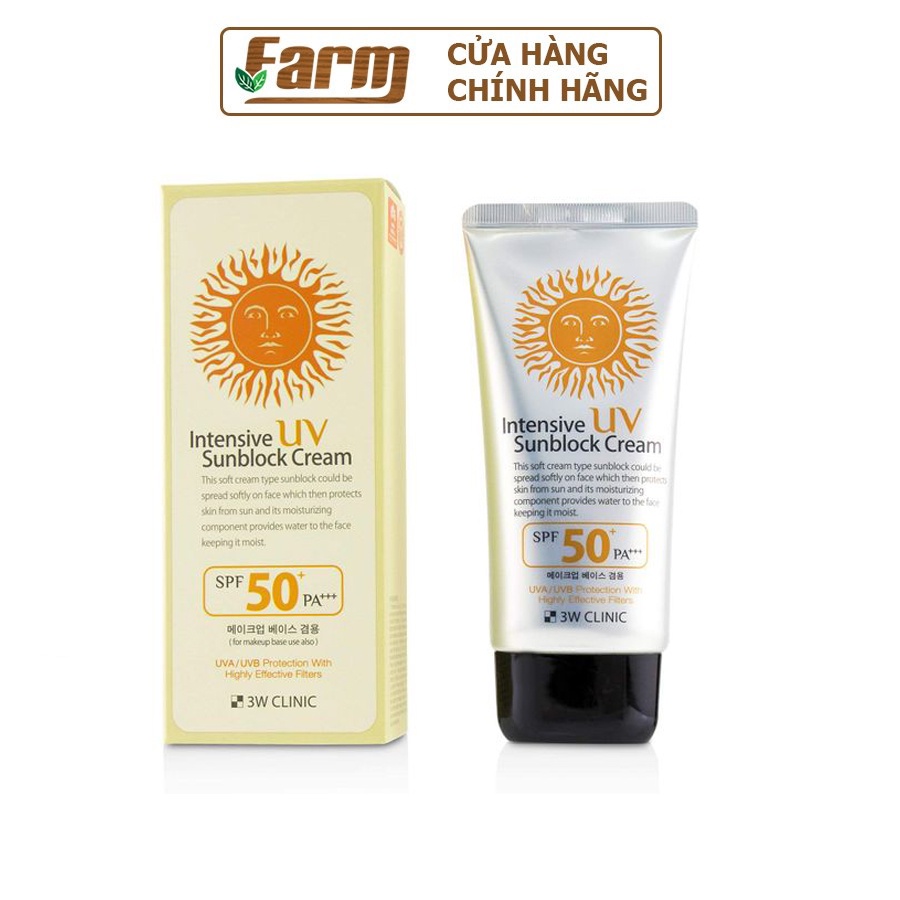 Kem Chống Nắng 3W Clinic Dành Cho Mọi Loại Da SPF50 PA+++ 70ml