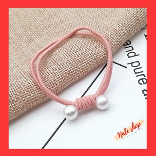 Dây Thun Cột Tóc Siêu Xinh đính 2 hạt