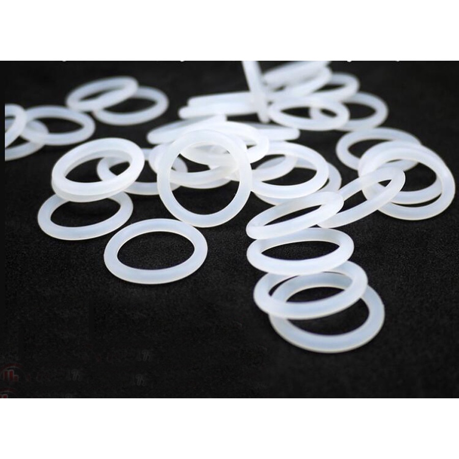 Vòng Đệm Cao Su Silicon Màu Trắng 3mm OD 10mm - 75mm