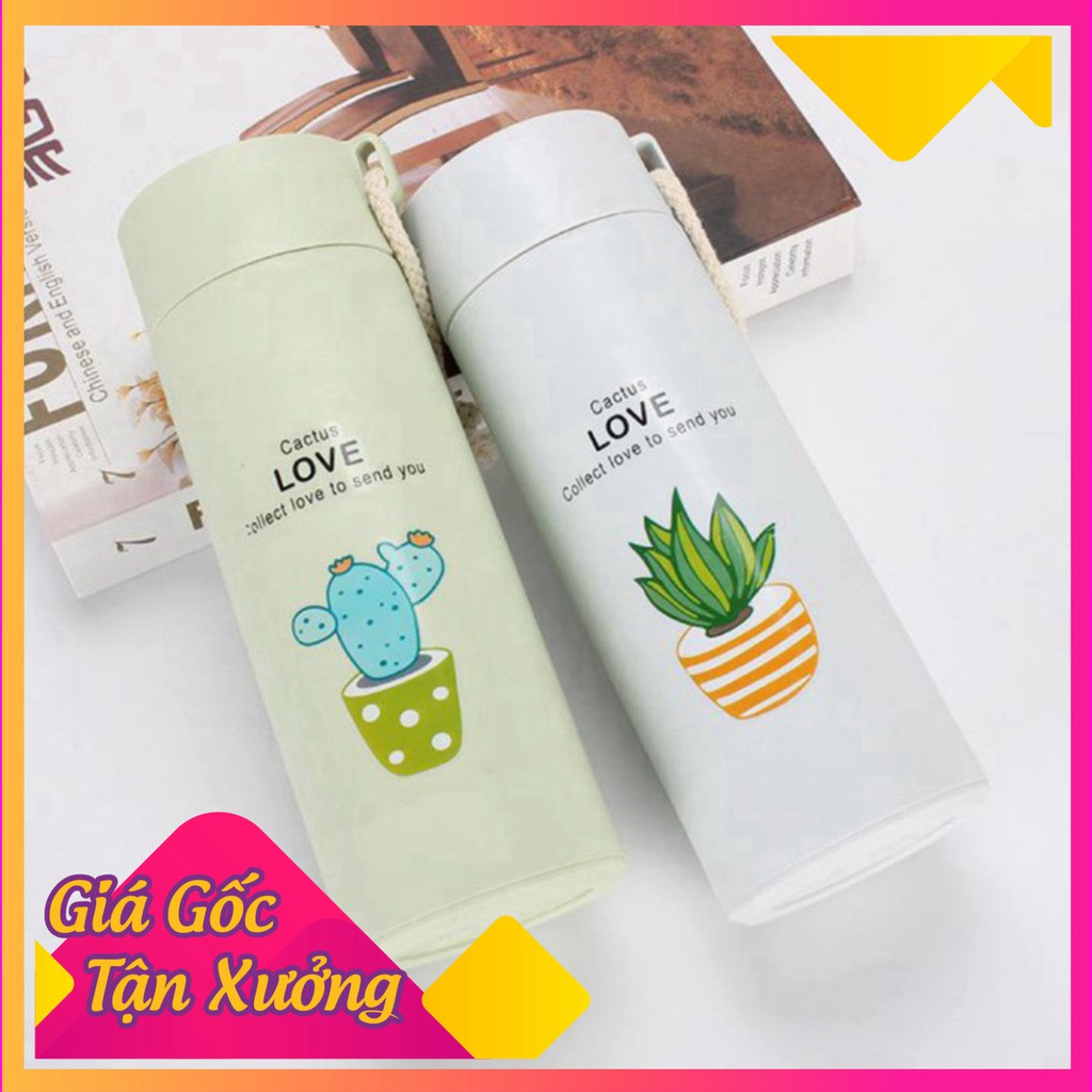 @ FREESHIP Bình đựng nước lõi thủy tinh họa tiết xương rồng dễ thương dung tích 400ml (BXR10) GIÁ TỐT CHỈ CÓ Ở TIỆN ÍCH 