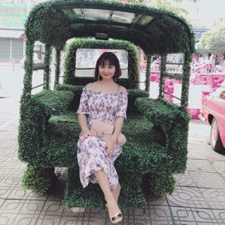 Váy hoa trễ vai Topshop Uk6