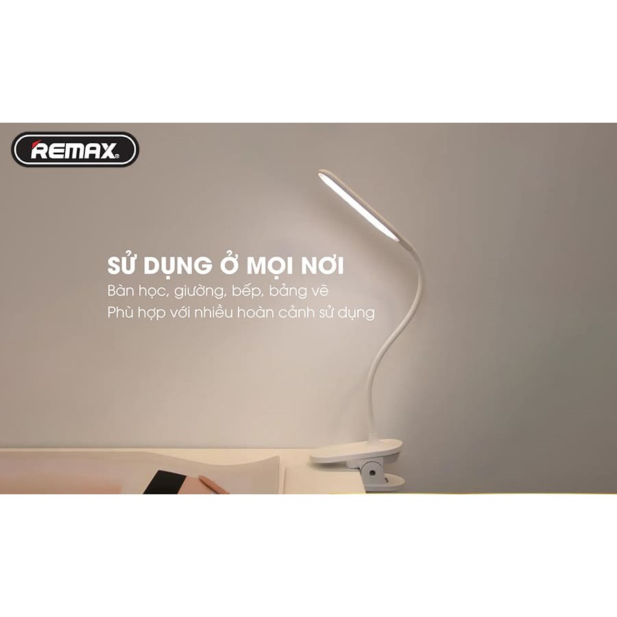 Đèn LED để bàn uốn dẻo tích hợp kẹp đa năng Remax RL-LT19