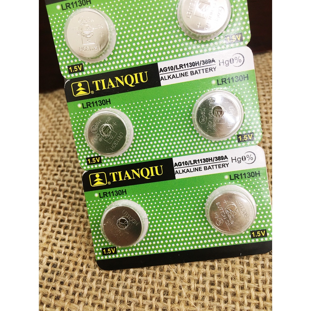 Vỉ gồm 2 viên pin cúc áo LR1130 - AG10