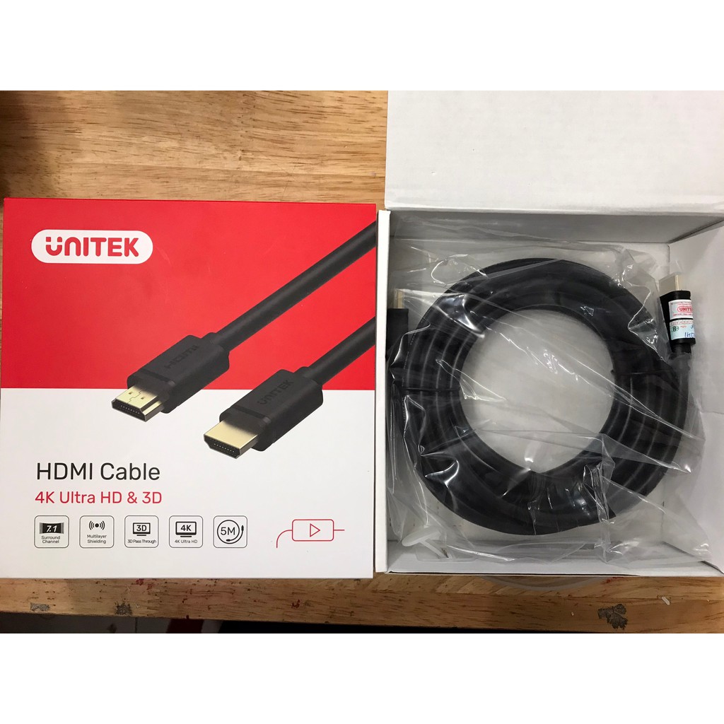 Cáp HDMI UNITEK Full HD 4K 1,5M✨3M✨5M- Chống Nhiễu Cực Tốt- Hàng Chính Hãng- Bảo Hành 12 Tháng