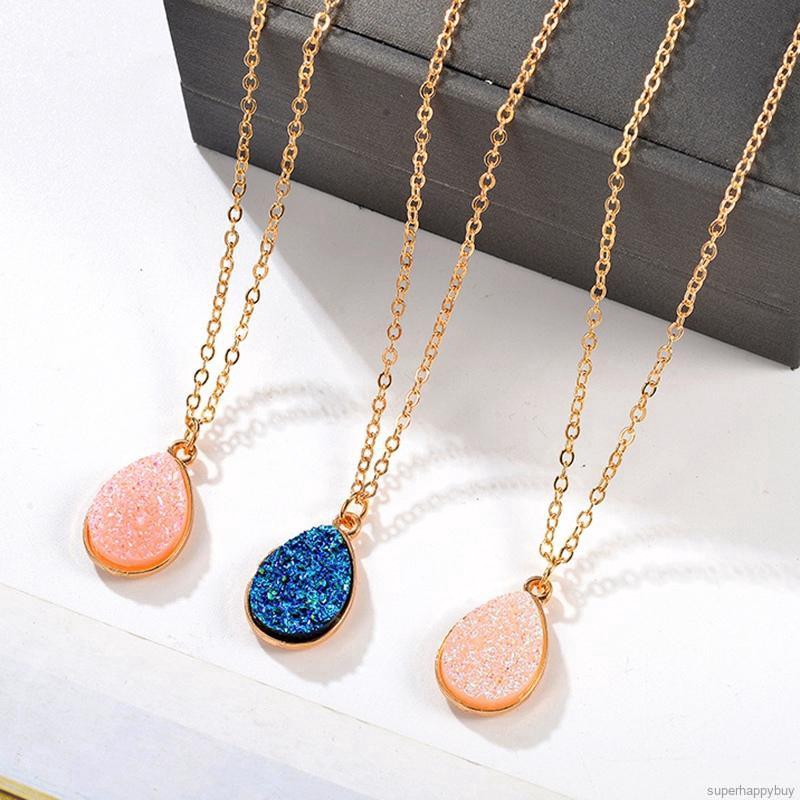 Dây chuyền mặt giọt nước đính đá pha lê thời trang thanh lịch dành cho nữ