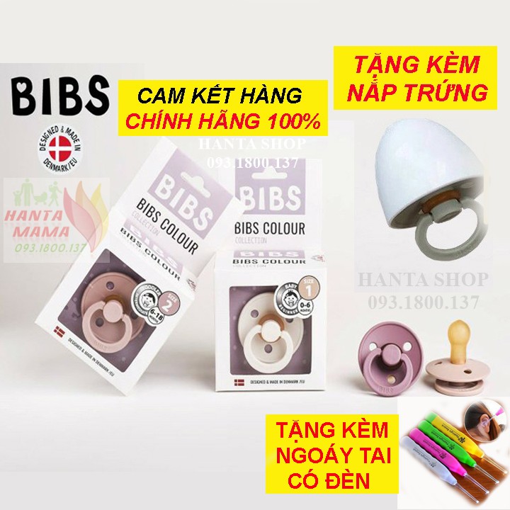 [Free Ship ] Ti giả Bibs nhập khẩu Đan Mạch tặng nắp trứng và hộp đựng ti giả siêu cute (cam kết hàng chính hãng)