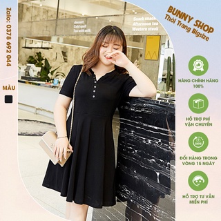 VBEO007 - Váy cộc tay cho ngừoi béo mập, mũm mĩm bigsize che bụng mỡ cho người từ 40kg - 130kg