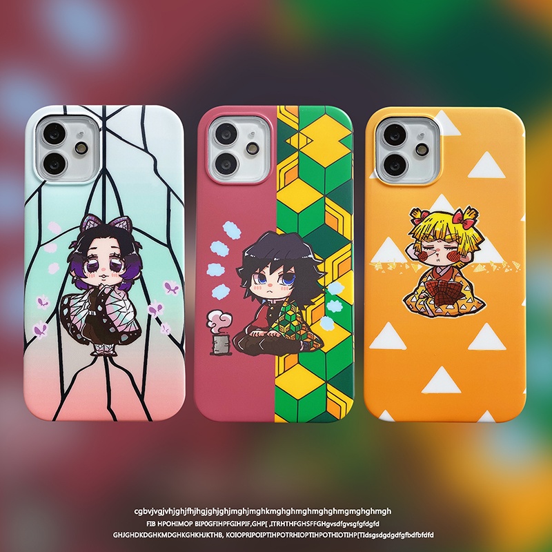 Ốp điện thoại mềm nhám in hình hoạt hình Demon Slayer sáng tạo cho iPhone 13 12 Pro Max X Xs Max XR SE2 78Plus 11 Pro Max