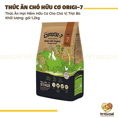 [CHÍNH HÃNG] THỨC ĂN HẠT MỀM HỮU CƠ ORIGI-7 CHO CHÓ - GÓI 2KG