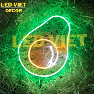 Đèn led neon sign 12v trang trí mẫu quả Bơ