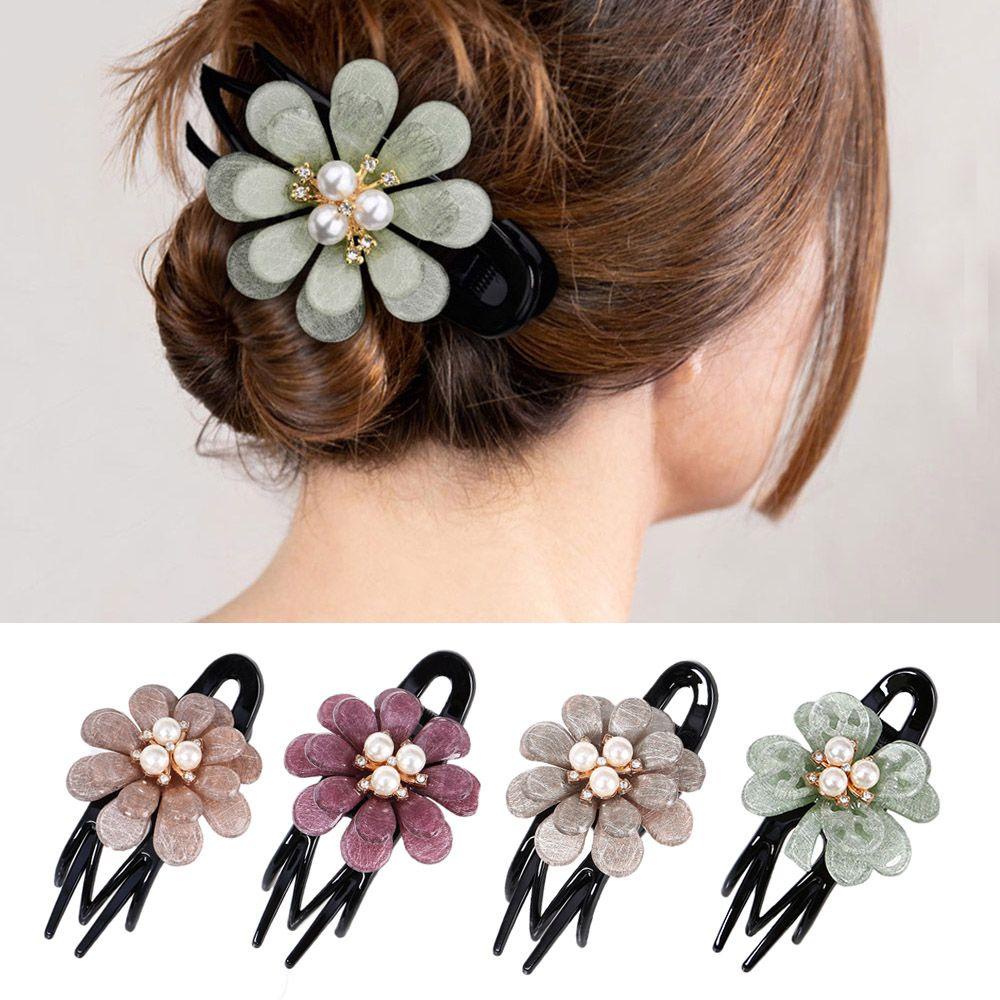 Kẹp Tóc Đuôi Bồ Câu Bằng Acrylic Linh Hoạt Tiện Dụng