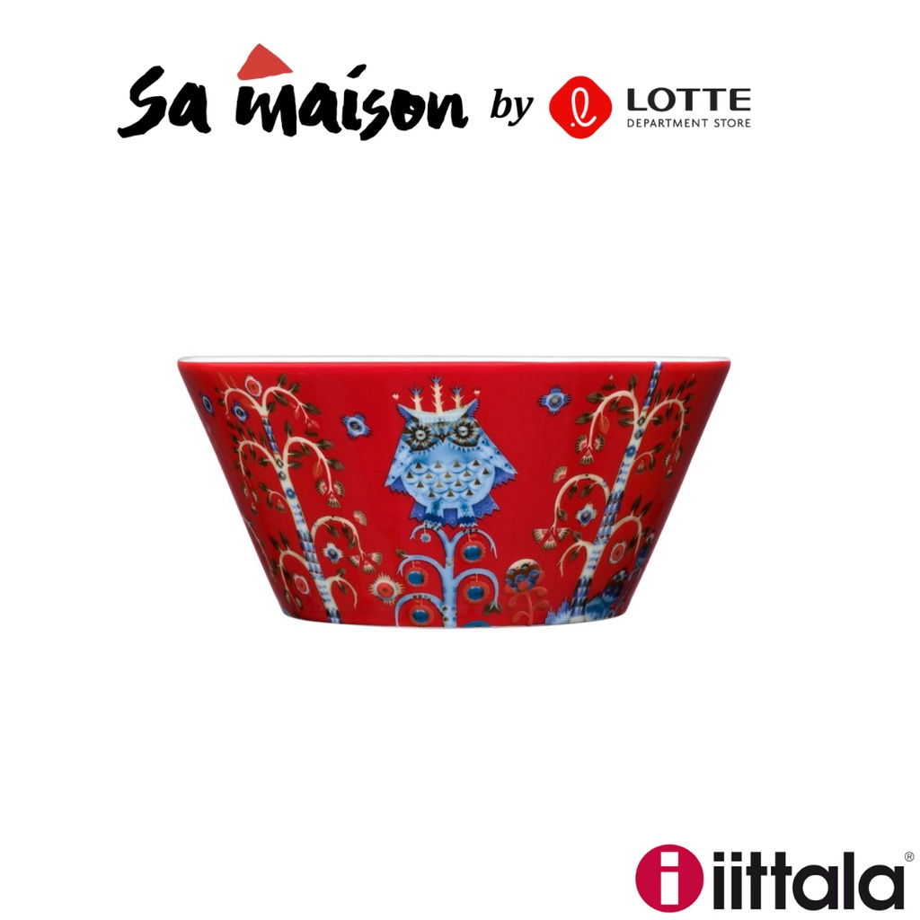 Bát tô sứ Taika Iittala Họa tiết đỏ