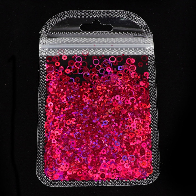 Sequin trang trí epoxy resin khoét lỗ hình tròn dạ quang lấp lánh 10 màu hỗn hợp thích hợp cho lễ hội