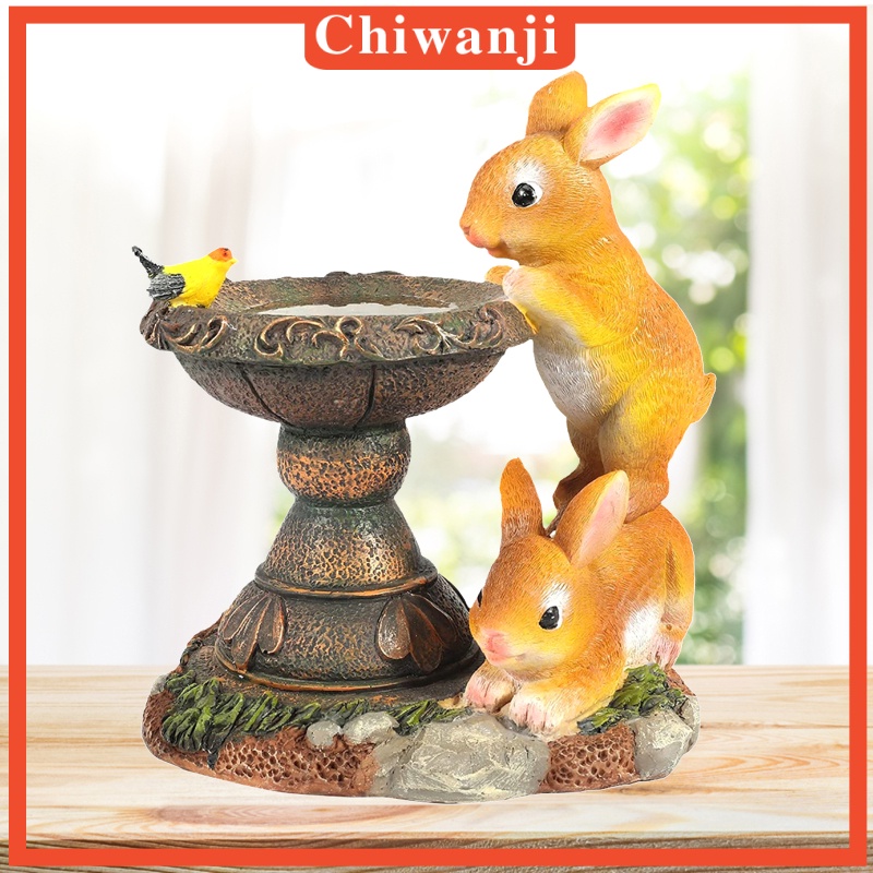 Đồ trang trí Chú Thỏ Có Đèn LED Sử Dụng Năng Lượng Mặt Trời Trang Trí Sân Vườn