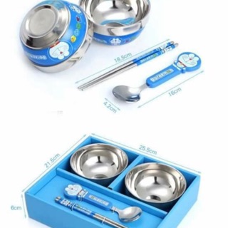 Sale sốc bộ 2 bát và thìa đũa doreamon