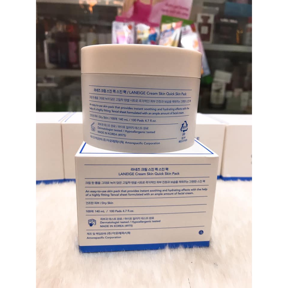 Mặt Nạ Miếng Laneige Cream Skin Quick Skin Pack (100g)