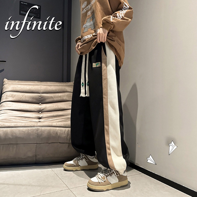 Quần Dài Dáng Suông Ống Đứng Họa Tiết Kẻ Sọc Thời Trang Cho Nam