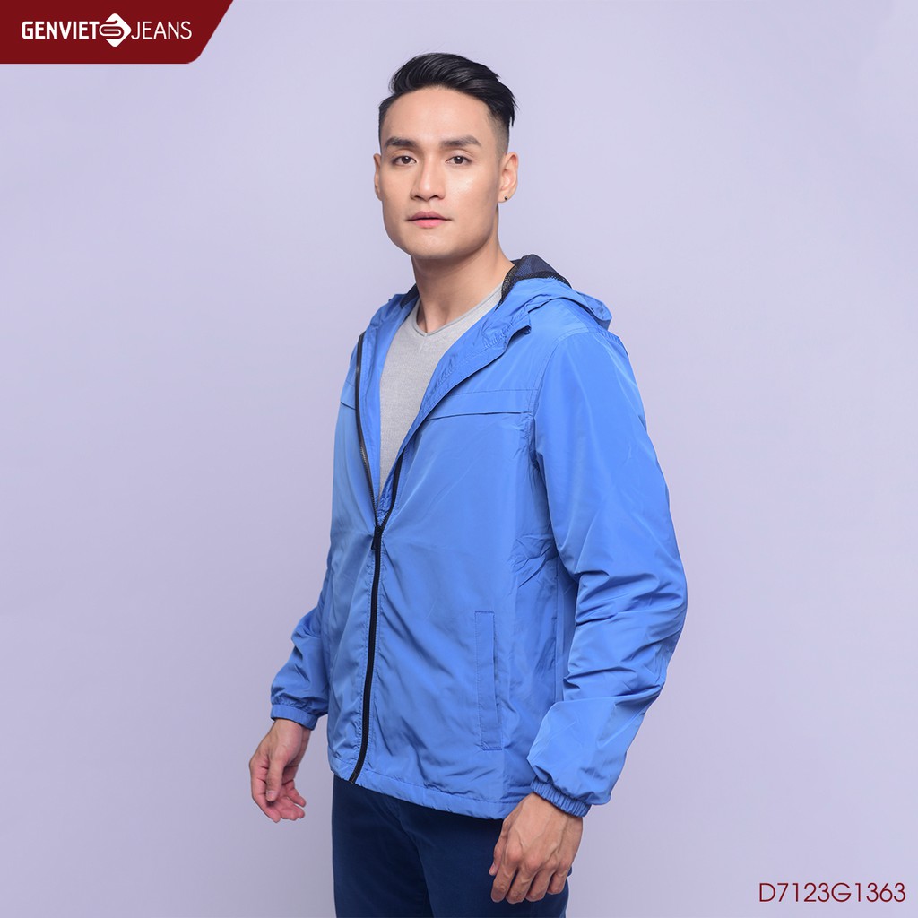 Áo khoác gió dài tay 2 lớp D7123G1363 GENVIET JEANS