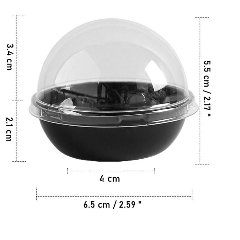 Set 50 Hộp Đựng Bánh Cupcake Bằng Nhựa Trong Suốt Có Nắp Đậy Tiện Dụng