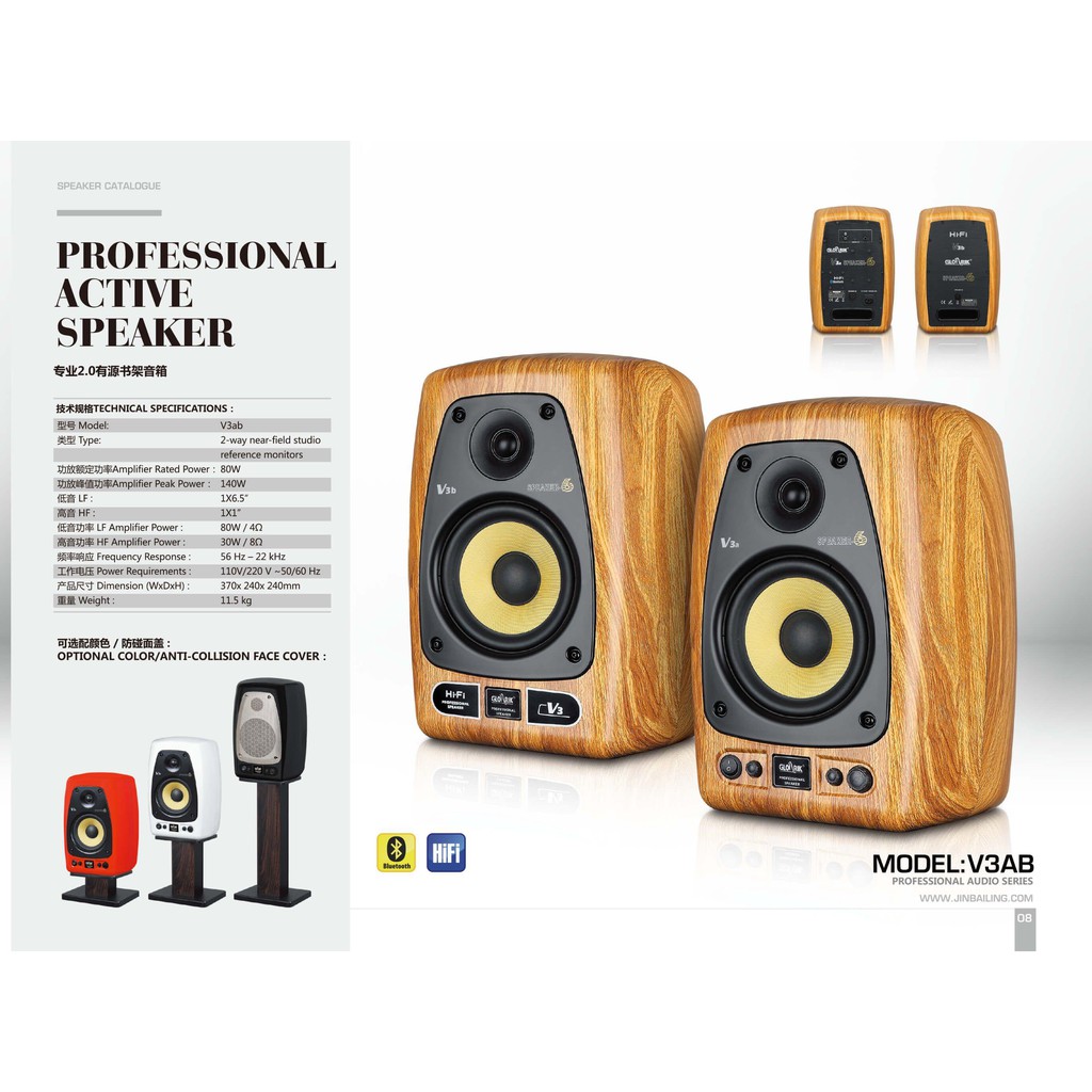 Loa Nghe Nhạc Bluetooth Chuyên Nghiệp Glorik V3AB(CHÍNH HÃNG)