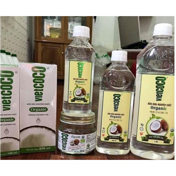 Dầu Dừa Tinh Khiết Organic Vietcoco chai pet 250ML