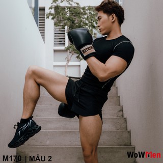 Quần Short Nam Vải Dù Thun 2 Lớp Ngắn Tập Boxing Chạy Bộ Tập Gym Fitness Quần Đùi nam Ngắn - M170