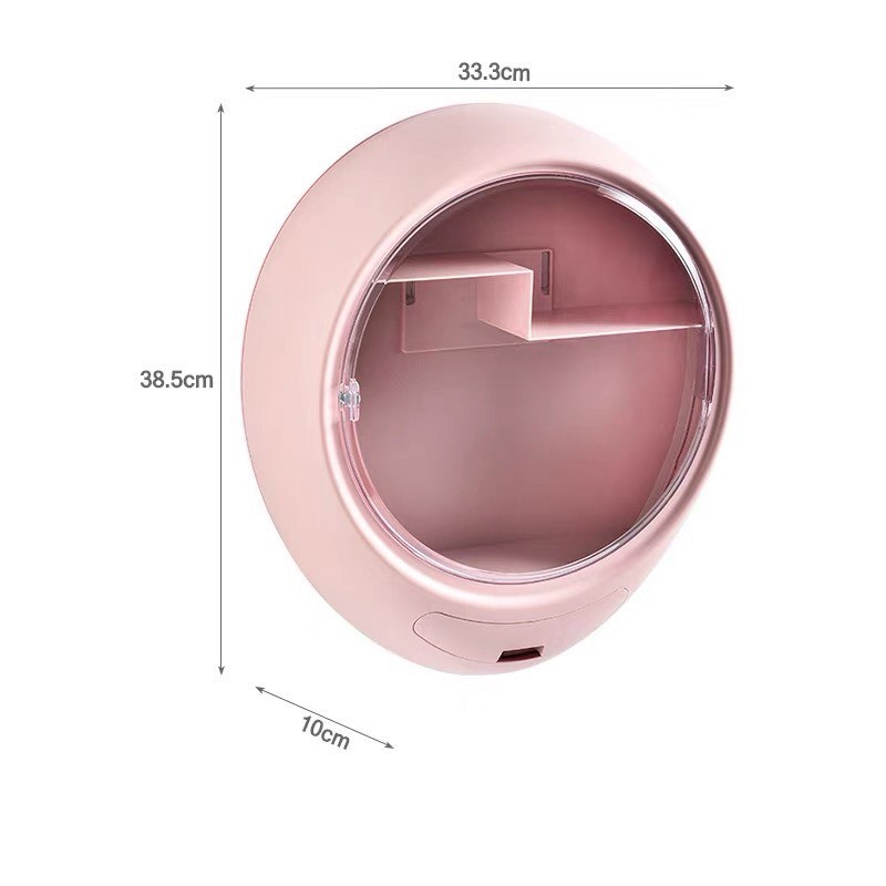 Kệ đựng mỹ phẩm/Kệ để đồ nhà tắm,đồ trang điểm treo tường không đục lỗ tiện lợi,sang trọng