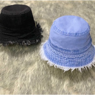 Nón bucket jean trơn basic
