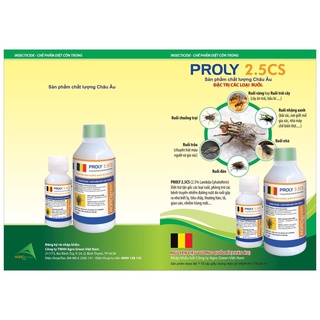 Proly 2.5CS chai 1 lít - thuốc diệt côn trùng: ruồi muỗi kiến gián